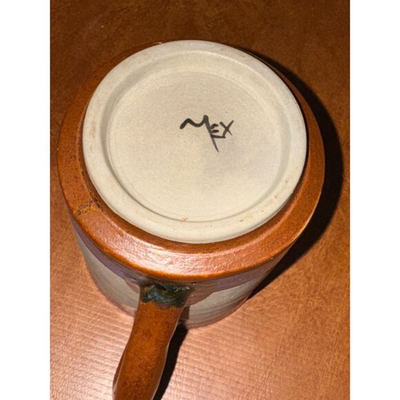 Handcrafted Mazatlan Ceramic Mug With Dolphin & Palm Tree Design - Picture 3 of 6